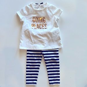 Kate spade Going Places Tee and Legging set.  18 months.